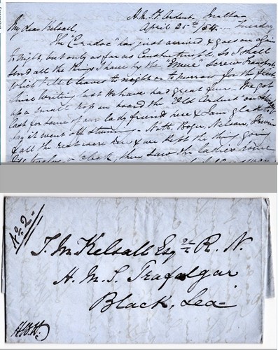 1854 navy crimean war - war, letter