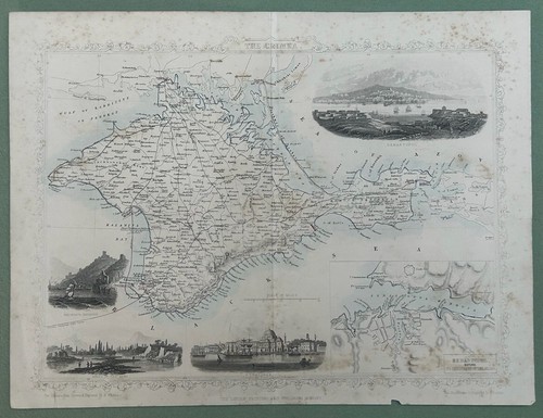 Antica mappa 1850 tallis - antica,